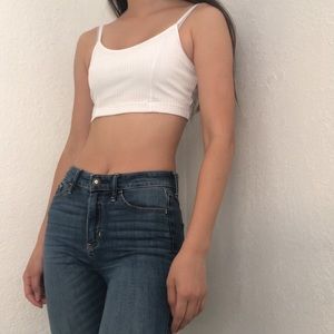 Aerie white ribbed bralette